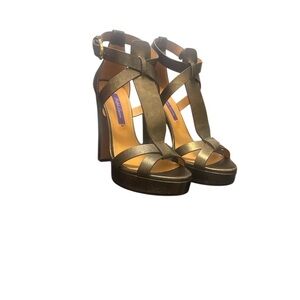 Ralph Lauren Metallic Bronze Heels